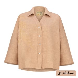 شومیز آستین بلند یقه برگردان زنانه السانا مدل پریاس کد 2555