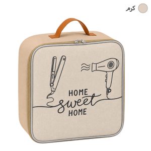 کیف لوازم آرایش زنانه طرح لینن مدل HOME SWEET HOME کد HDC1