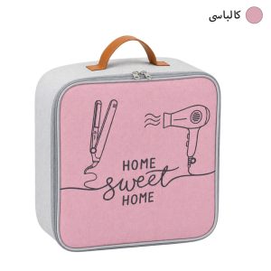 کیف لوازم آرایش زنانه طرح لینن مدل HOME SWEET HOME کد HDC1