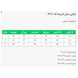بارانی زنانه السانا مدل لاریسا کد 230908