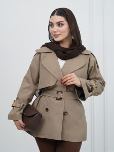 بارانی ژیله دار کتان کد 21886