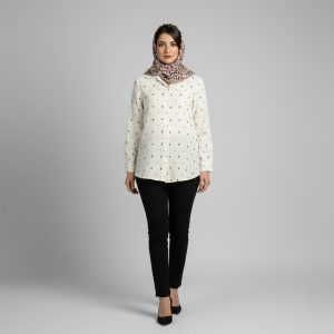 شومیز آستین بلند یقه برگردان زنانه السانا مدل پارسانا کد 243301