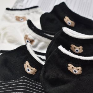 جوراب ساق کوتاه مدل تدی بسته 6 عددی