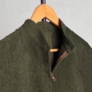 وست زنانه مدل مخمل کبریتی زیپ دار کد AK1679