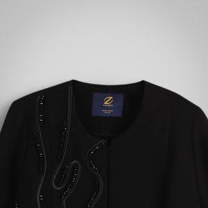 مانتو زنانه کرپ نگین‌دار زاگرس پوش مدل 8403