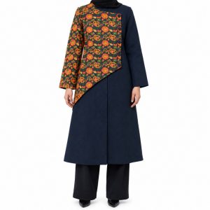 مانتو زنانه مدل ژاکارد گل‌دار