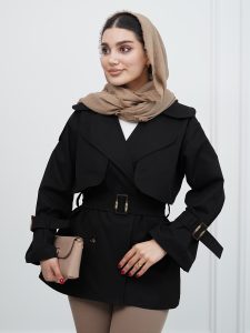 بارانی ژیله دار کتان کد 21886