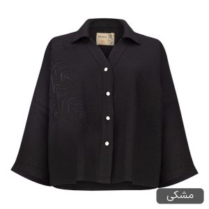 شومیز آستین بلند یقه برگردان زنانه السانا مدل پریاس کد 2555