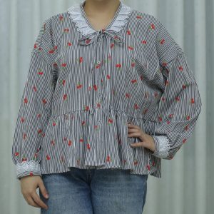 شومیز زنانه طرح آلبالو مدل دیانا کد ۰۴۴