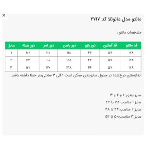 مانتو زنانه السانا مدل مانوئلا کد 2717