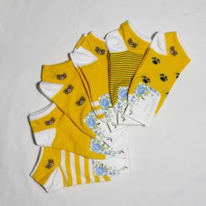جوراب ساق کوتاه مدل تدی بسته 6 عددی