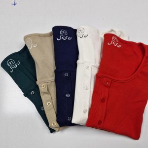 کراپ بلوز آستین کوتاه یقه گرد زنانه مدل F003