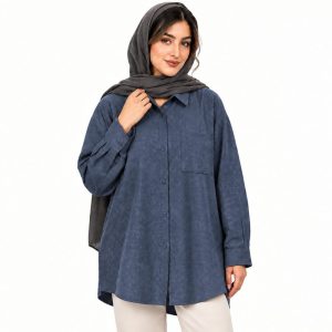 مانتو شومیزی زنانه طرح پلنگی مدل لی لی رز