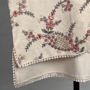وست یقه هفت زنانه مدل کتان سوزندوزی هندی کد AK1614