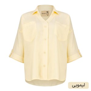شومیز آستین بلند یقه برگردان زنانه السانا مدل ماهوین کد 2566