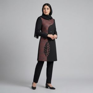 مانتو مجلسی روی زانو زنانه مدل هلنا