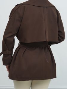 بارانی ژیله دار کتان کد 21886