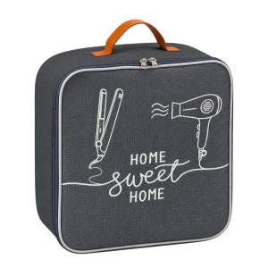 کیف لوازم آرایش زنانه طرح لینن مدل HOME SWEET HOME کد HDC1